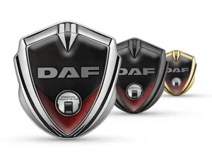 Daf Emblema Metallico Badge Look Minimal Stile Universale